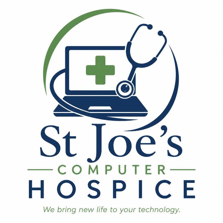 St Joe's Computer Hospice logo — New life